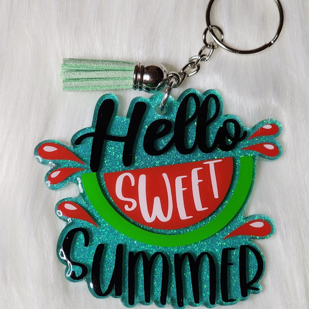 Hello Sweet Summer Keychain